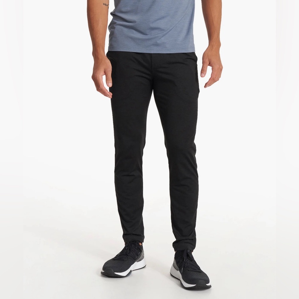 Men’s Vuori Ponto Performance Pant in size Medium Black Heather